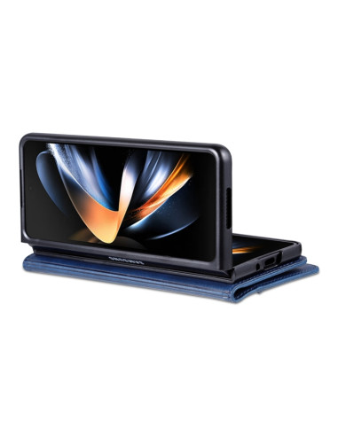Cover Galaxy Z Fold5 Pelle Magnetica Rosso Dark Blu | Melacompro
