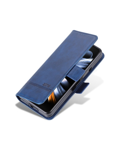 Cover Galaxy Z Fold5 Pelle Magnetica Rosso Dark Blu | Melacompro