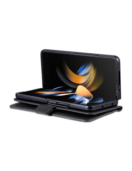 Cover Galaxy Z Fold5 Pelle Magnetica Rosso Nero | Melacompro