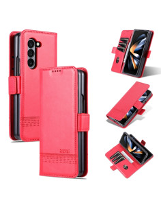 Cover Galaxy Z Fold5 5G Pelle Magnetica Rosso