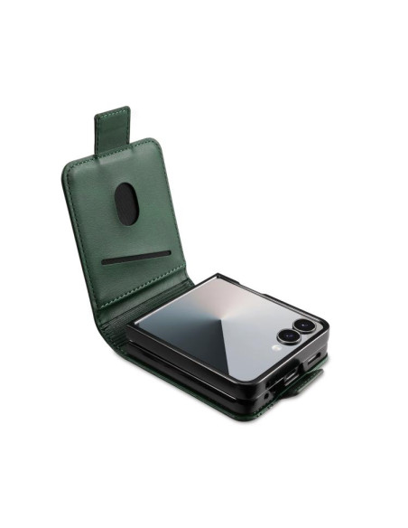Cover Galaxy Z Flip7 Pelle Magnetica Dark Verde | Melacompro