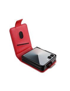 Cover Galaxy Z Flip7 Pelle Magnetica Rosso | Melacompro 2