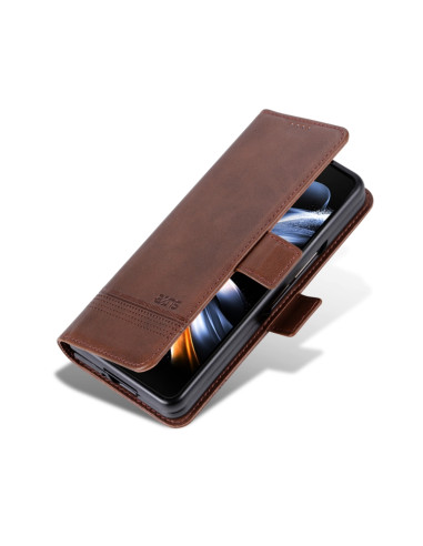 Cover Galaxy Z Fold6 Pelle Magnetica Rosso Marrone | Melacompro