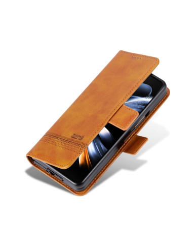 Cover Galaxy Z Fold6 Pelle Magnetica Rosso Marrone | Melacompro