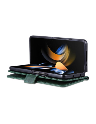 Cover Galaxy Z Fold6 Pelle Magnetica Rosso Dark Verde | Melacompro