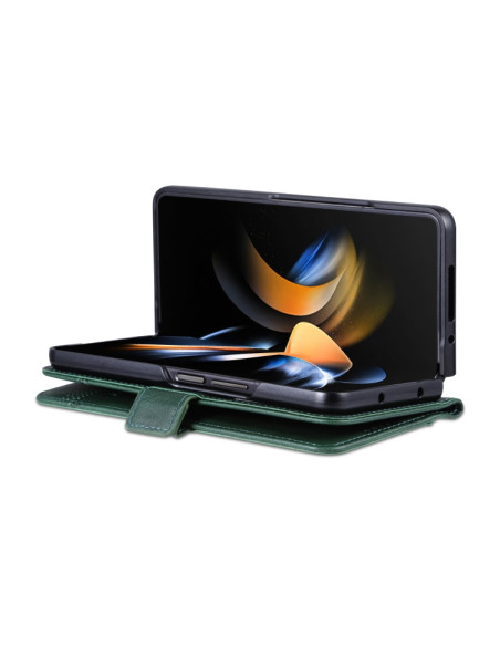 Cover Galaxy Z Fold6 Pelle Magnetica Rosso Dark Verde | Melacompro