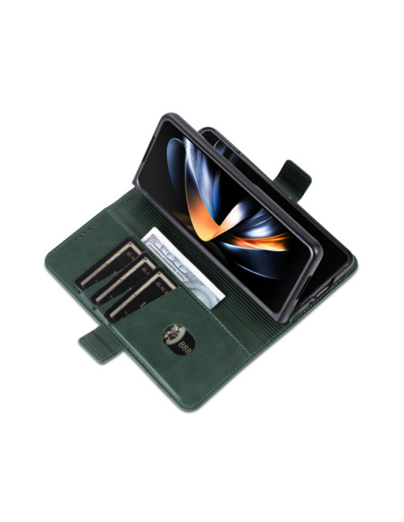 Cover Galaxy Z Fold6 Pelle Magnetica Rosso Dark Verde | Melacompro