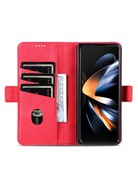Cover Galaxy Z Fold6 Pelle Magnetica Rosso | Melacompro