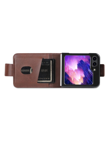 Cover Galaxy Z Flip5 Pelle Magnetica Rosso