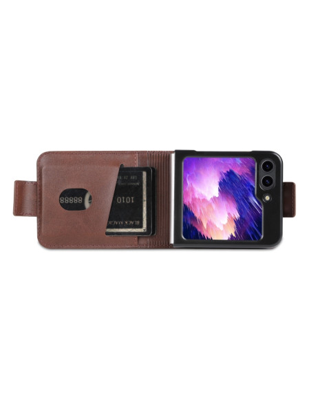 Cover Galaxy Z Flip5 Pelle Magnetica Rosso