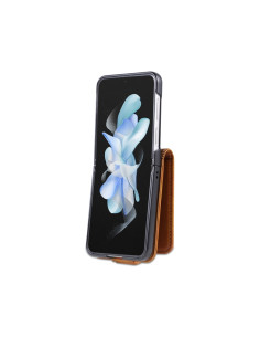 Cover Galaxy Z Flip5 Pelle Magnetica Rosso 2