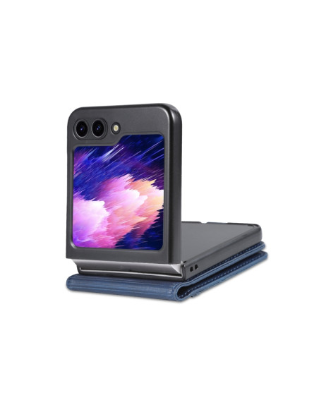 Cover Galaxy Z Flip5 Pelle Magnetica Rosso