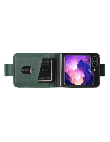 Cover Galaxy Z Flip5 Pelle Magnetica Rosso