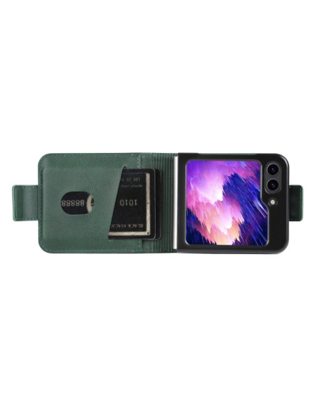 Cover Galaxy Z Flip5 Pelle Magnetica Rosso