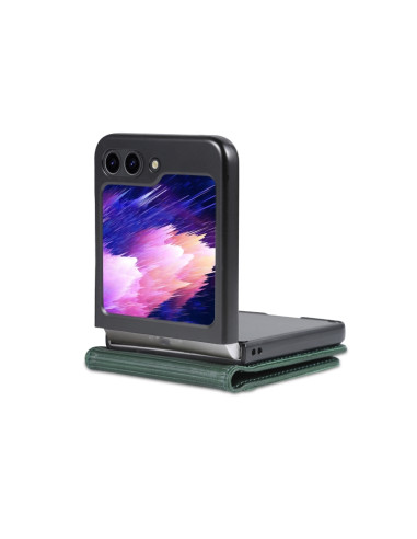 Cover Galaxy Z Flip5 Pelle Magnetica Rosso