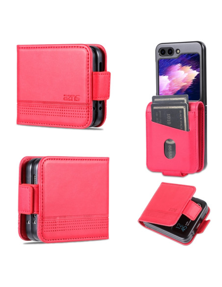 Cover Galaxy Z Flip5 Pelle Magnetica Rosso