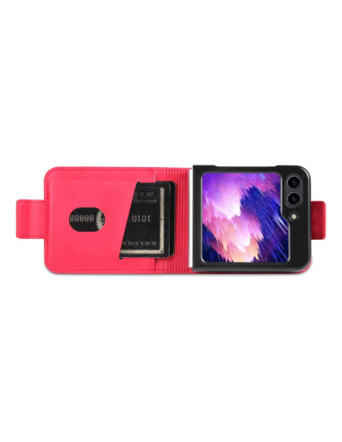 Cover Galaxy Z Flip5 Pelle Magnetica Rosso