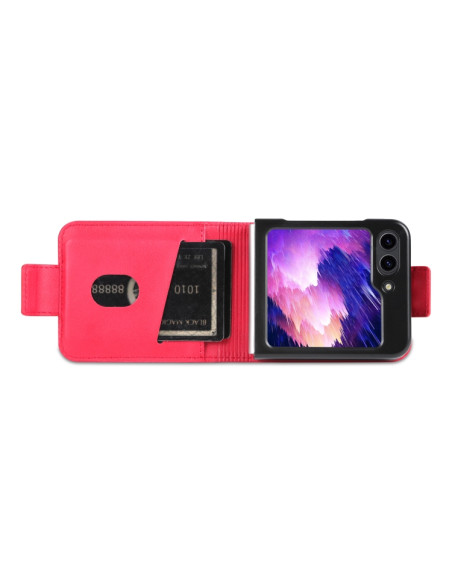 Cover Galaxy Z Flip5 Pelle Magnetica Rosso