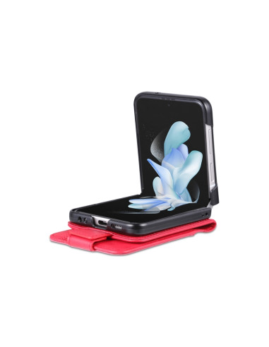 Cover Galaxy Z Flip5 Pelle Magnetica Rosso