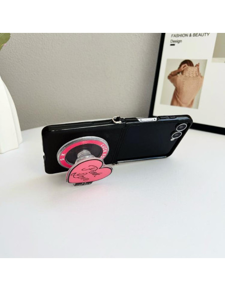 Cover Galaxy Z Flip4 Pelle Rosa MagSafe Bianco | Melacompro