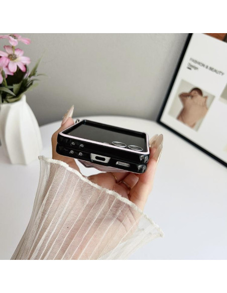 Cover Galaxy Z Flip4 Pelle Rosa MagSafe | Melacompro