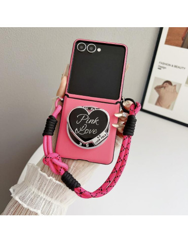 Cover Galaxy Z Flip3 5G Pelle Sintetica Rosa Rose | Melacompro