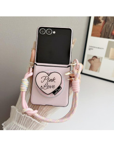 Cover Galaxy Z Flip3 5G Pelle Sintetica Rosa MagSafe