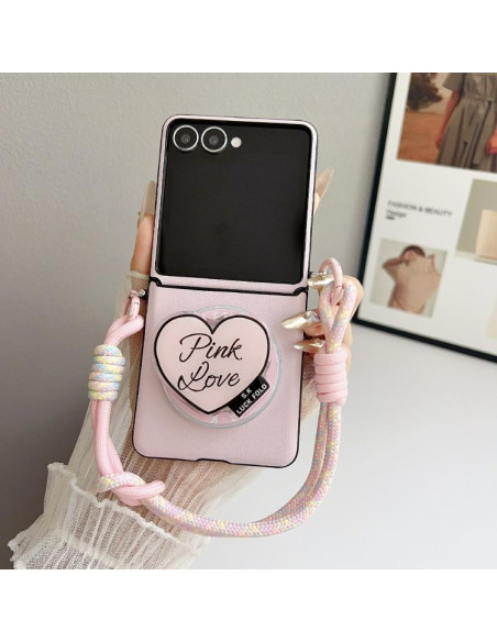 Cover Galaxy Z Flip3 5G Pelle Sintetica Rosa | Melacompro