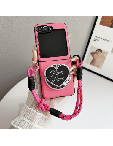 Cover Galaxy Z Flip5 Pelle Rosa MagSafe Rose | Melacompro