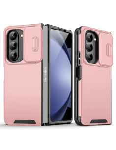 Cover Galaxy Z Fold5 TPU PC Camshield Nero Rosa