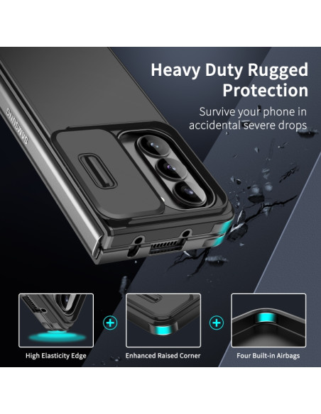 Cover Galaxy Z Fold5 TPU PC Nero Viola | Melacompro