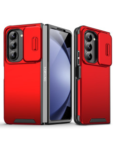 Cover Galaxy Z Fold5 TPU PC Camshield Nero Rosso