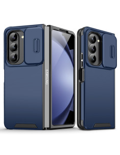 Cover Galaxy Z Fold5 TPU PC Camshield Nero Blu