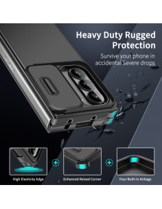 Cover Galaxy Z Fold5 TPU PC Nero Blu | Melacompro 2