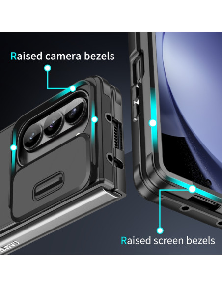 Cover Galaxy Z Fold5 TPU PC Nero Blu | Melacompro