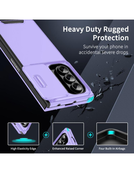 Cover Galaxy Z Flip7 TPU PC Nero Viola | Melacompro