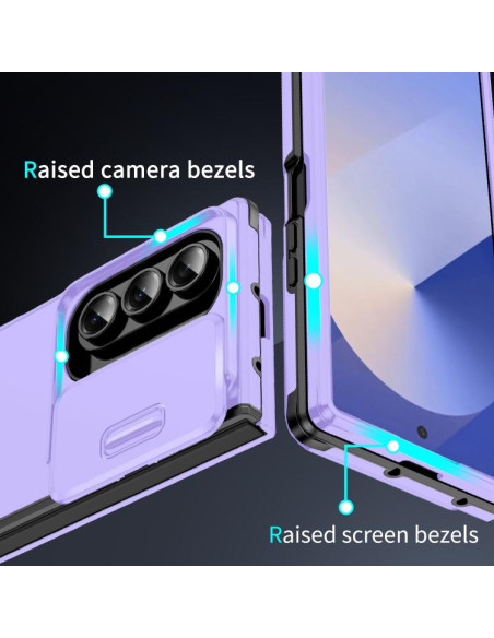 Cover Galaxy Z Flip7 TPU PC Nero Viola | Melacompro