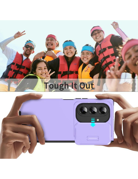 Cover Galaxy Z Flip7 TPU PC Nero Viola | Melacompro