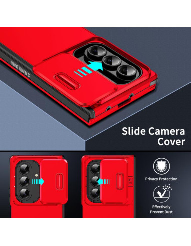 Cover Galaxy Z Flip7 TPU PC Nero Rosso | Melacompro