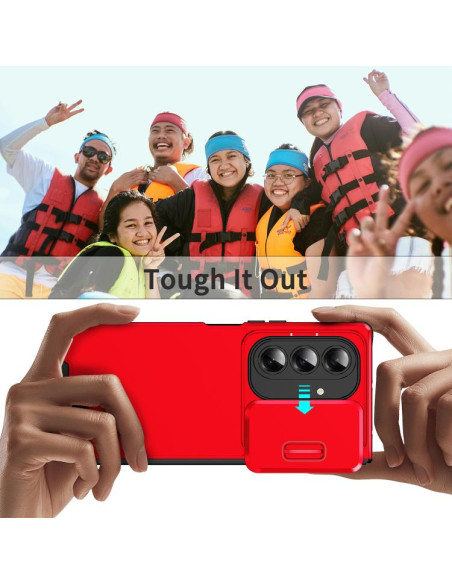 Cover Galaxy Z Flip7 TPU PC Nero Rosso | Melacompro