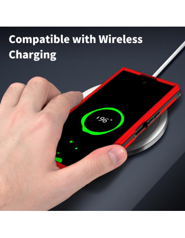 Cover Galaxy Z Flip7 TPU PC Nero Rosso | Melacompro