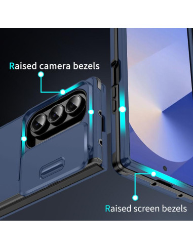 Cover Galaxy Z Flip7 TPU PC Nero Blu | Melacompro