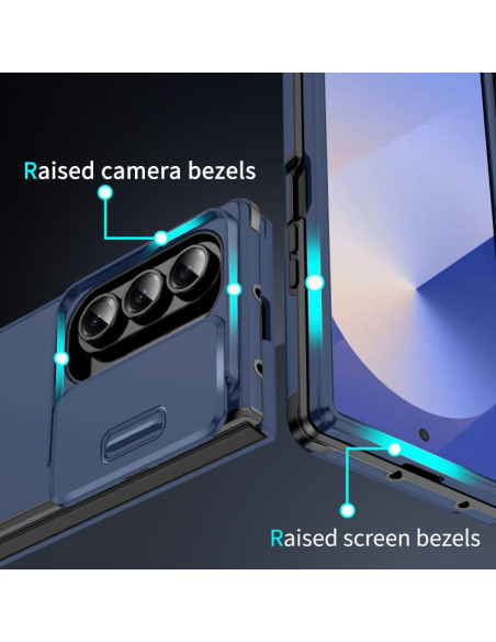 Cover Galaxy Z Flip7 TPU PC Nero Blu | Melacompro