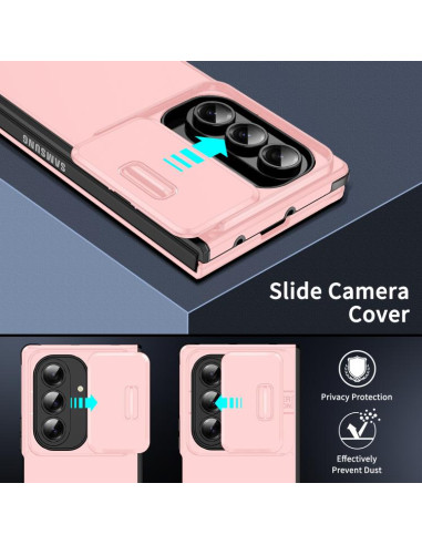 Cover Galaxy Z Fold7 TPU + PC Nero Rosa | Melacompro