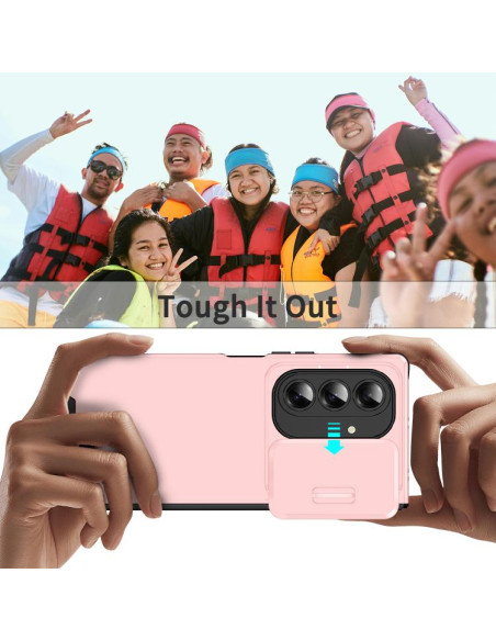 Cover Galaxy Z Fold7 TPU + PC Nero Rosa | Melacompro