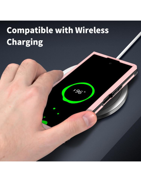 Cover Galaxy Z Fold7 TPU + PC Nero Rosa | Melacompro