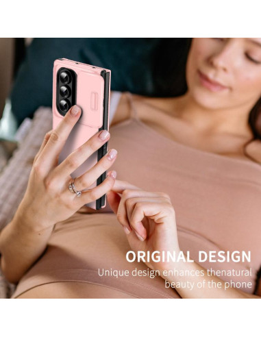 Cover Galaxy Z Fold7 TPU + PC Nero Rosa | Melacompro
