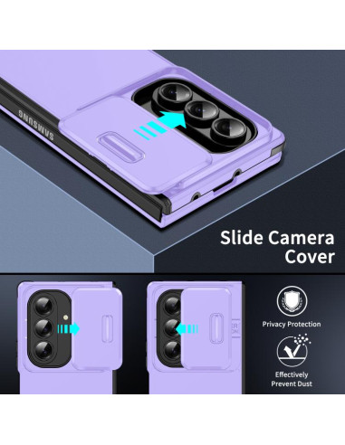 Cover Galaxy Z Fold7 TPU + PC Nero Viola | Melacompro