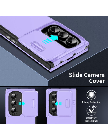 Cover Galaxy Z Fold7 TPU + PC Nero Viola | Melacompro