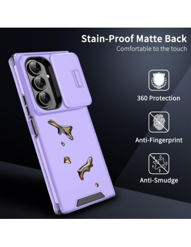 Cover Galaxy Z Fold7 TPU + PC Nero Viola | Melacompro